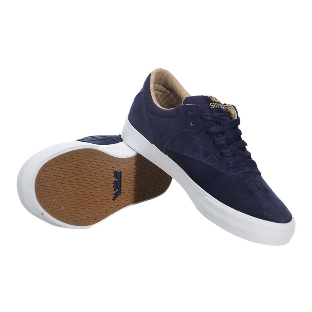 Baskets Basses Supra Phoenix Bleu Marine Navy/White Homme | JOF-74634448